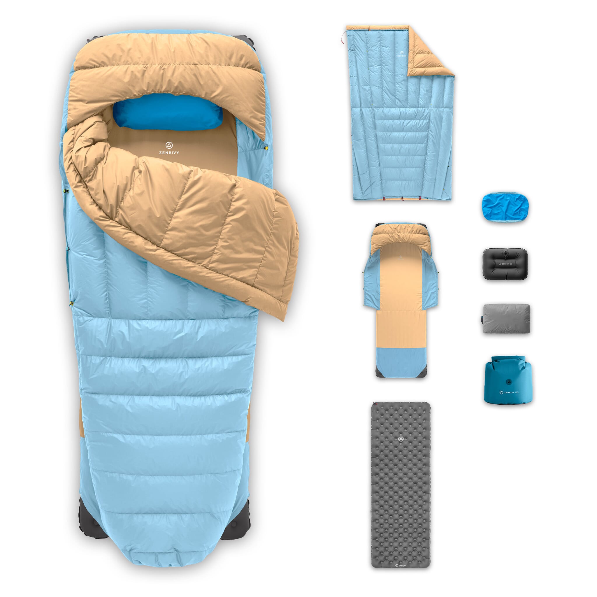 Convertible Backpacking Sleep System | Zenbivy Light Bed Bundle