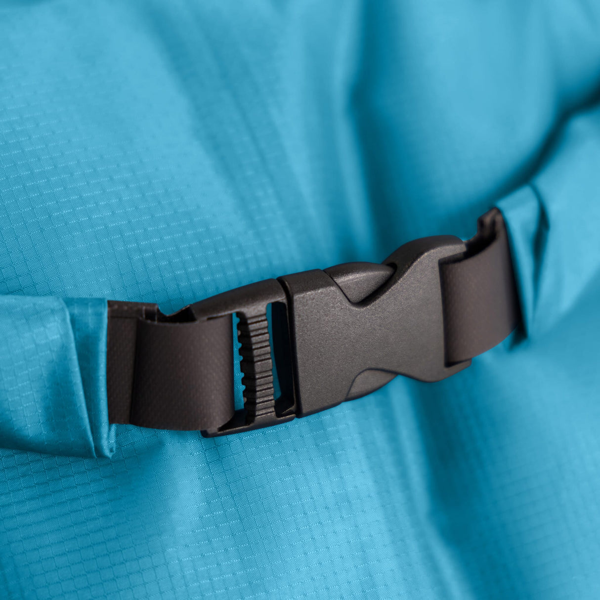 Close-up of a black buckle on a Zenbivy Dry Sack