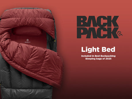 PRESS: Backpacker Names Zenbivy Light Bed Among 2025’s Best Sleeping Bags